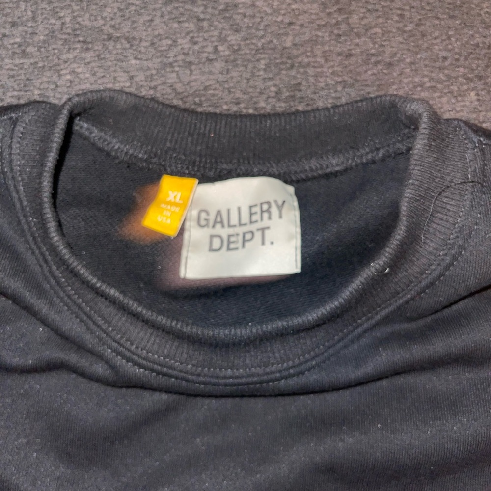 Gallery dept sweater black white and cream with the skeleton middle finger